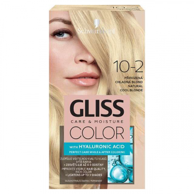 Schwarzkopf Gliss Color permanentná farba na vlasy 10-2 Natural cool blonde Schwarzkopf