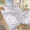 Obliečky KVETY FIALOVÉ NA BIELEJ, krep, 140x200cm + 70x90cm