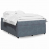 zahrada-XL Posteľný rám boxspring s matracom tmavosivý 160x200 cm zamat 3285651