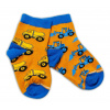 Baby Nellys Bavlnené veselé ponožky Stavebné stroje - horčicove, veľ. 122/128