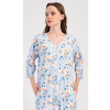 Dámske domáce šaty s trojštvrťovým rukávom Karolína - svetlo modrá 2XL (VIENETTA SECRET)