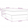 vidaXL Posteľný rám boxspring s matracom čierny 100x200 cm zamat - Čierna - 117567-64267