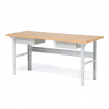 AJ Produkty Dielenský stôl Robust s 2 zásuvkami, 2000x800 mm