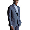 Charles Tyrwhitt Charles Tyrwthitt Ultimate Performance Check Suit Jacket — Steel Blue - Slim fit | 50 | Štandardné