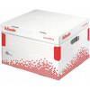 Esselte Archívna krabica Speedbox so sklápacím vekom biela/červená 392 × 301 × 334 mm