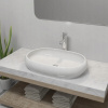 Oválna umývadlová doska VidaXL Zakito Europe 42 cm biela