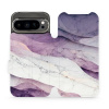 Flipové pouzdro Mobiwear - Google Pixel 9 Pro - VP31S Bílý a fialový mramor (Knížkové flip pouzdro, obal, kryt na mobil Google Pixel 9 Pro - VP31S Bílý a fialový mramor, materiál Umělá kůže + TPU - oc