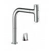 Hansgrohe M71 - Drezová batéria Metris Select s výsuvnou spŕškou, 2-otvorová inštalácia, chróm 73819000