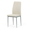 Autronic DCL-379 CRM2 Stolička jedálenská, krémová látka, šedé kovové nohy