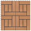 vidaXL Podlahové dlaždice z WPC 11 ks 30x30 cm 1 m2 farba teaku - Hnedá - 7231-149014