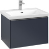 VILLEROY & BOCH Subway 3.0 závesná skrinka pod umývadlo, 1 zásuvka, s LED osvetlením, 622 x 478 x 429 mm, Marine Blue, C575L0VQ