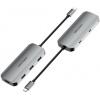 Replikátor portov Vention 6-in-1 USB-C to HDMI/USB-C 3.2 Gen 1/USB 3.0 x 3/PD Docking Station 0.15M Gray Aluminu (TOFHB)