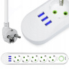 NAPÁJACIA LIŠTA 5 ZÁSUVIEK + 3 USB PREDLŽOVACÍ KÁBEL 5 M
