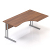Lenza Ergonomický stôl Visio 160 x 100 cm, pravý, orech