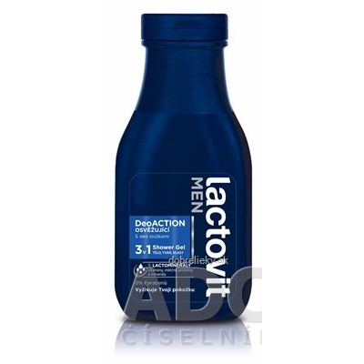 Lactovit MEN DeoACTION 3v1 Sprchový gél osviežujúci 1x300 ml