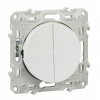 Dvojitý podomietkový vypínač Schneider Electric biely S52D211