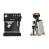 Ascaso Steel UNO, Black + Eureka Mignon Single Dose PRO, White & Oak