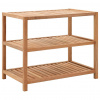 vidaXL Polička do kúpeľne masívne orechové drevo 65x40x55 cm - Hnedá - 62572-17464