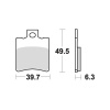 Brzdové platničky BRAKING (semi-metalická zmes SM1, 2 ks v balení)