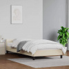 vidaXL Posteľný rám s čelom krémový 90x200 cm umelá koža