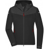 James & Nicholson | JN 1179 Dámska outdoorová softshellová bunda_02.1179 Farba: black/carbon/light red, Veľkosť: XS