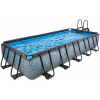 Bazén s pieskovou filtráciou Stone pool Exit Toys oceľová konštrukcia 540*250*100 cm šedý od 6 rokov