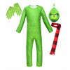 Detská kombinéza - Letné kombinézy ZZZ5830 160 zelené (Grinch Halloween Costume Child Cosplay s maskou)