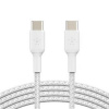 BELKIN kabel oplétaný USB-C - USB-C, 1m, bílý CAB004bt1MWH