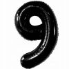 Fóliový Balón Galaxy číslo 9 80 cm čierny