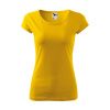 MALFINI Tričko Pure 122, krátký rukáv, dámské MAL-1220415 L Žlutá