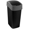 CURVER odpadkový koš FLIP BIN 45 l černý/stříbrný