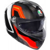 Prilba AGV Sportmodular Sharp Carbon Red White Veľkosť: XS (53-54 cm)
