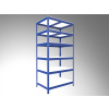 Kovový regál do domácnosti Biedrax 50 x 60 x 210 cm, modrý - 6 políc biele lamino 12mm