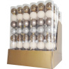 MagicHome Vianoce Gule MagicHome Vianoce, 8 ks, bielo-strieborné-bronzové, na vianočný stromček, 5 cm, Sellbox 36 túb