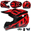 Motokrosová přilba FOX set červeno-černá na minicross a čtyřkolku