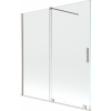 Mexen Velar, 2-krídlová posuvná vaňová zástena 150 x 150 cm, 8mm číre sklo, brúsená oceľ, 896-150-000-01-97
