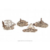 Ugears 3D mechanické puzzle prívesky Vozidlá 4 ks