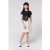 Dievčenské šaty Dkny čierna farba, mini, áčkový strih, D62331 D62331.156.162 156
