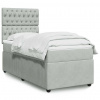 Box spring postel s matrací světle šedá 90x200 cm samet Šedá 3294544