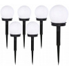 Solárne svietidlá - 6x solárne lampy LED záhradná solárna guľa 10 cm (Solárne svietidlá - 6x solárne lampy LED záhradná solárna guľa 10 cm)