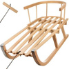 Drevená sánky s operadlom 90 cm Kruzzel 25217