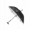 Aga PARASOL dlhý 95 cm Čierny skladací s rukoväťou, klasický dáždnik