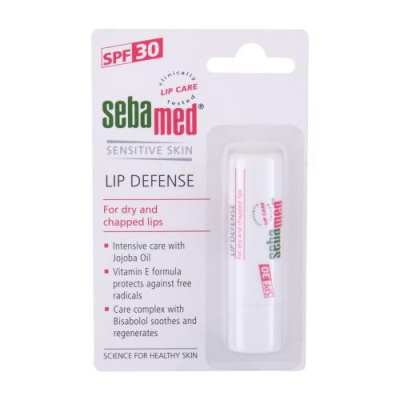 SebaMed Sensitive Skin Lip Defense SPF30 regeneračný balzam na pery s uv filtrom 4.8 g