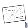 Rámček na darovanie peňazí - Gitara, Nápis česky, Rámik 914 - antracitová