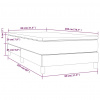 vidaXL Posteľný rám boxsping s matracom krémový 80x200 cm látka - Krémová - 8858-150632