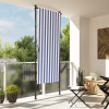 Vonkajšia roleta modro-biela 120x270 cm látka a oceľ-ForU-368765