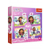 Trefl Trefl Puzzle 4v1 - Gabbyine dobrodružstvá / Universal Gabby´s Dollhouse