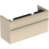 Geberit Skrinka pod dvojumývadlo Geberit Smyle Square, s dvomi zásuvkami: 118.4x61.7x47cm, Pieskovosivá 500.356.JL.1