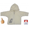 Zimní kojenecký kabátek Dětský svět Lama krémový s výšivkou žirafy vel.80