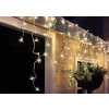 Solight LED vianočné záves, cencúle, 120 LED, 3m x 0,7m, prívod 6m, vonkajšie, teplé biele svetlo, pamäť,časovač